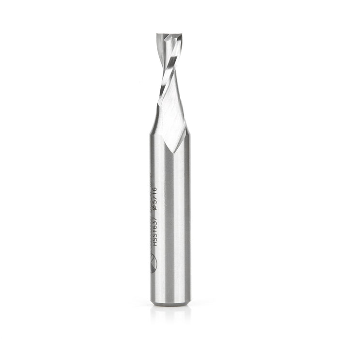 HSS1637 - Double Flute Spiral 5/16 Dia x 3/4 x 1/2 Inch Shank Up-Cut