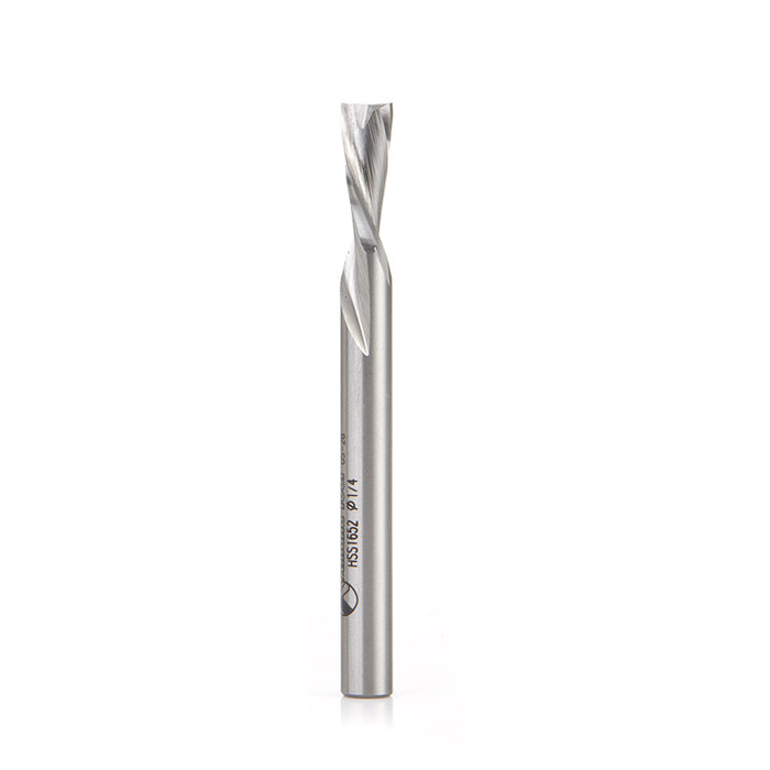 HSS1652 - Double Flute Spiral 1/4 Dia x 5/8 x 1/4 Inch Shank Down-Cut