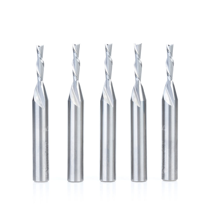 46200-5 5-Pack - 1/8 Dia x 1/2 x 1/4 Inch Shank x 2 Inch Long Down-Cut