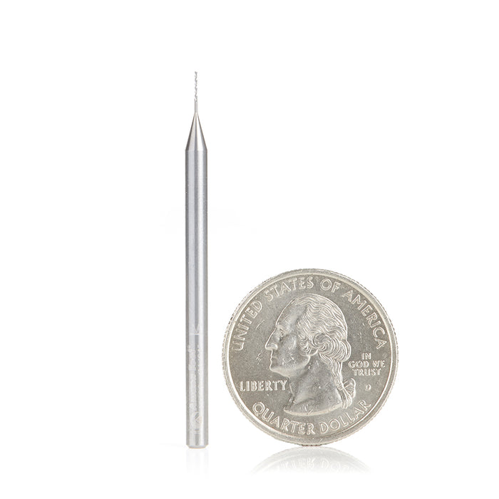 46402 - 1/64 Dia x 3/32 x 1/8 Shank x 2 Inch Long Down-Cut