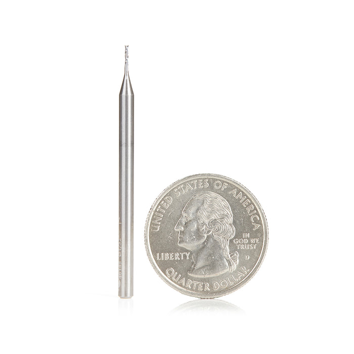 46145 - 1/32 Dia x 1/8 x 1/8 Shank x 2 Inch Long Up-Cut
