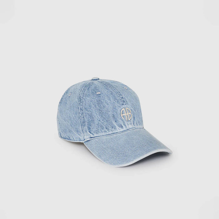 Anine Bing JEREMY BASEBALL CAP AB, Bleached Blue Denim