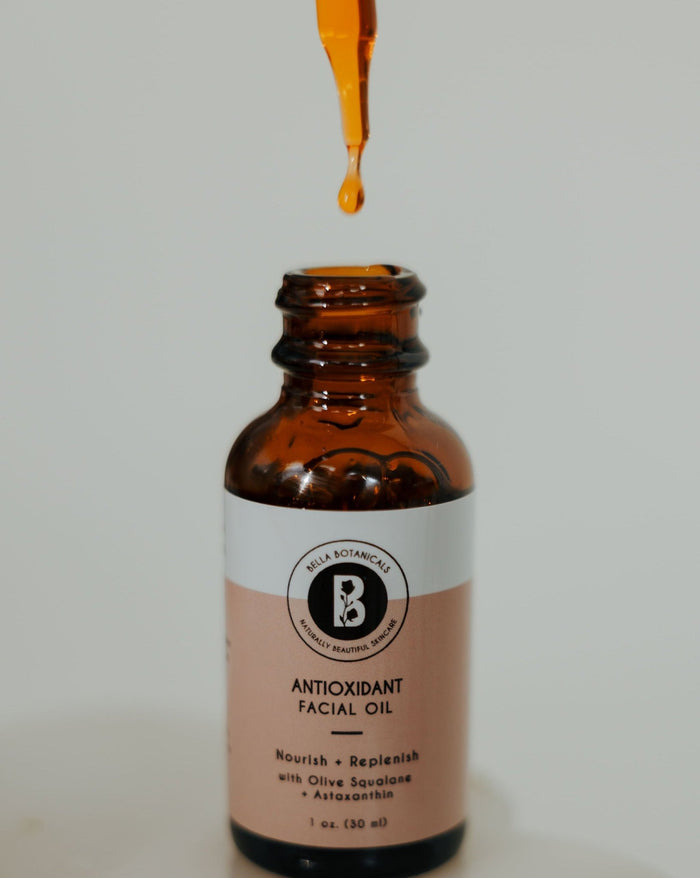 Antioxidant Facial Oil with Olive Squalane and Astaxanthin - Bella Botanicals