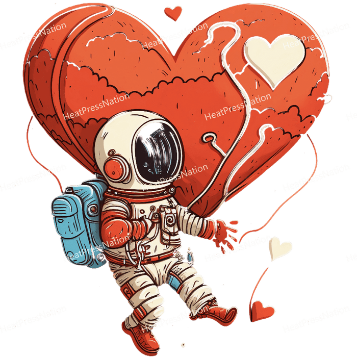 Astronaut Love Design - HeatPressNation