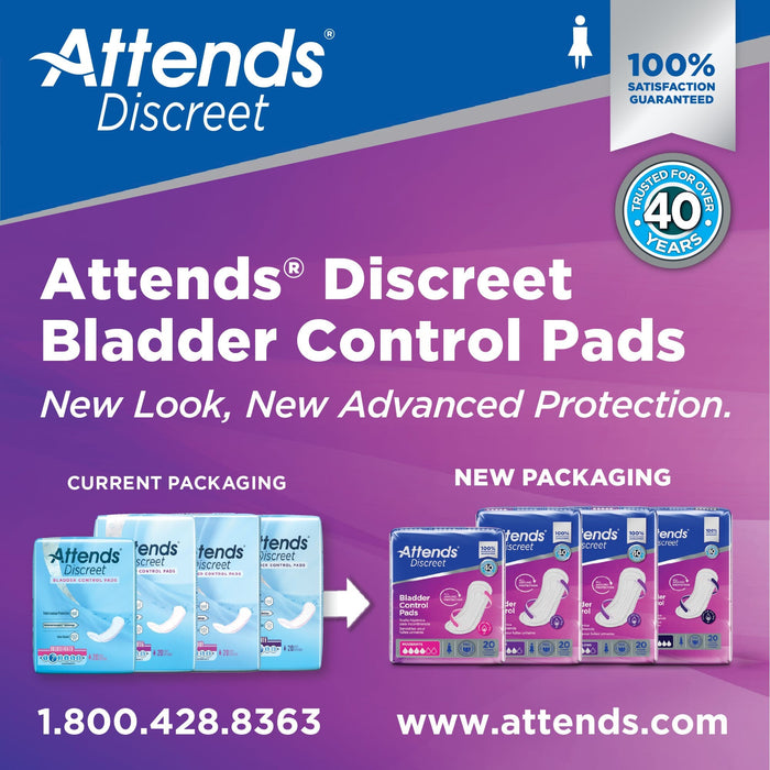 Attends Discreet Bladder Control Pads - ADPMOD-Pack - LL Medico