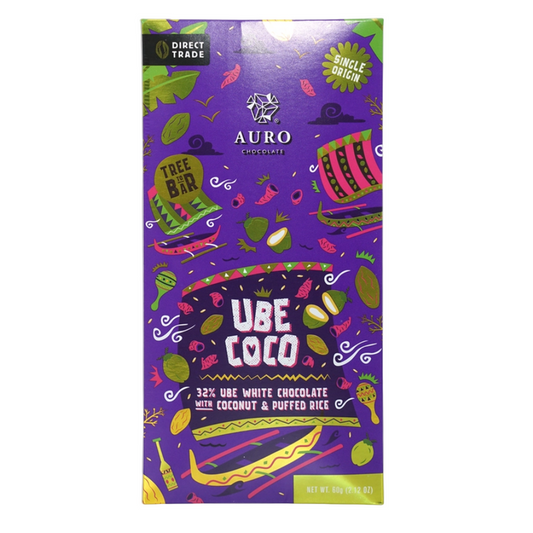 AURO White Chocolate Ube Coconut with Puffed Rice