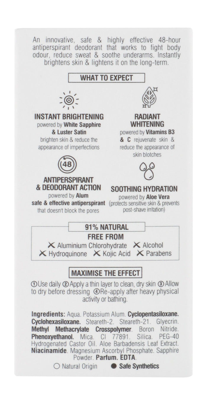 Beesline Apitherapy Instant White with Vitamin C Whitening Aluminum Free Roll-On Deodorant, 50ml - Makkah Pharmacy