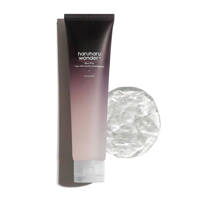 HARUHARU WONDER Black Rice Triple AHA Gentle Cleansing Gel Nudie Glow Australia
