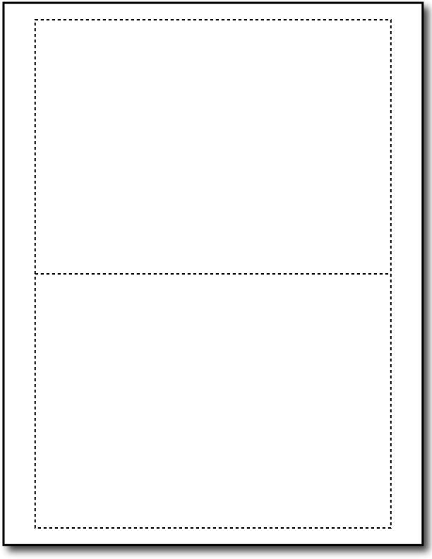 65lb Microperforated Blank White Postcards measure 5" x 7".