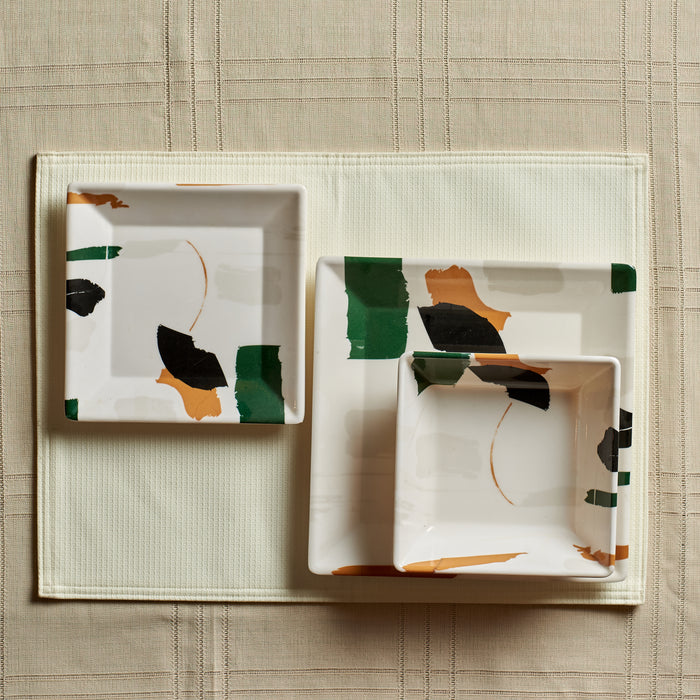 Brush Square 18pc dinnerware set