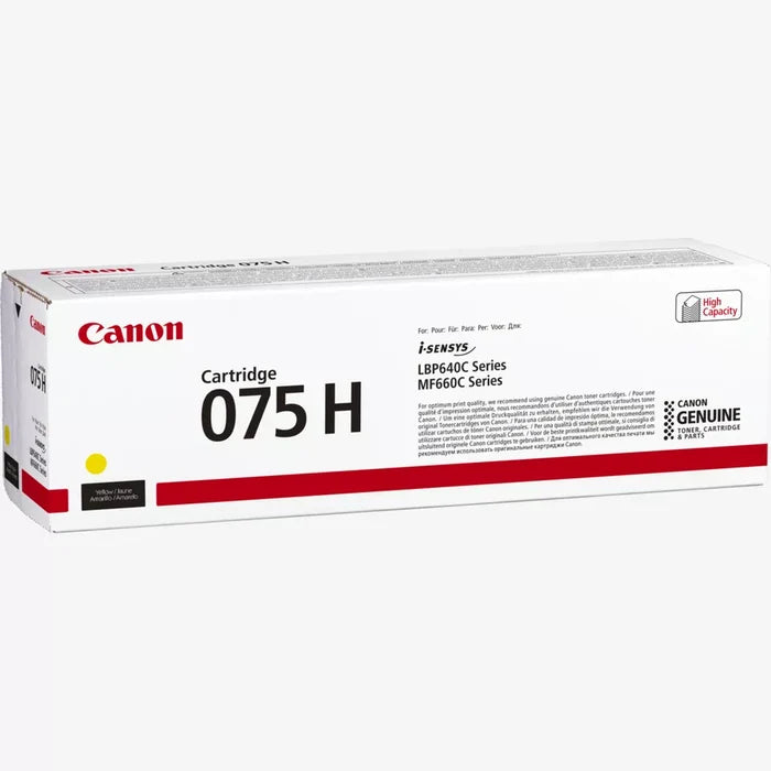 Canon 075H High Yield Yellow Original Toner - CRG075HY