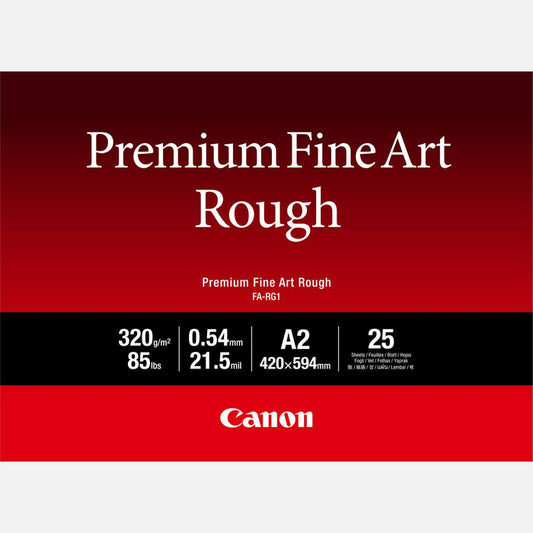 Canon FA-RG1 Premium Fine Art Rough Paper, A2, 25 sheets