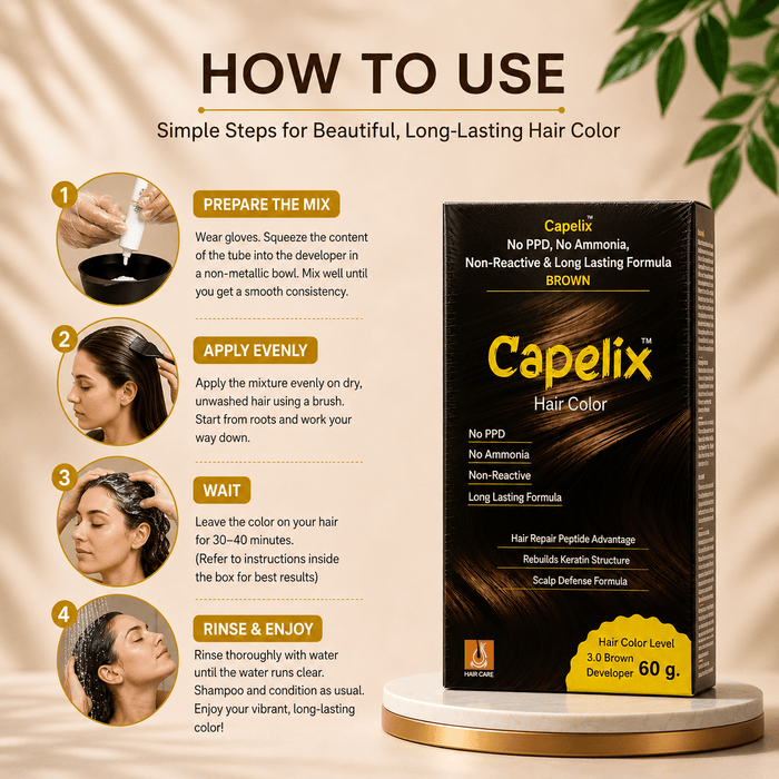 Capelix Hair Color Brown - Cosmosentials