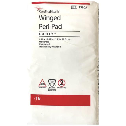 Cardinal Health Curity Winged Peri - Pad, Moderate - 1580A-Pack - LL Medico
