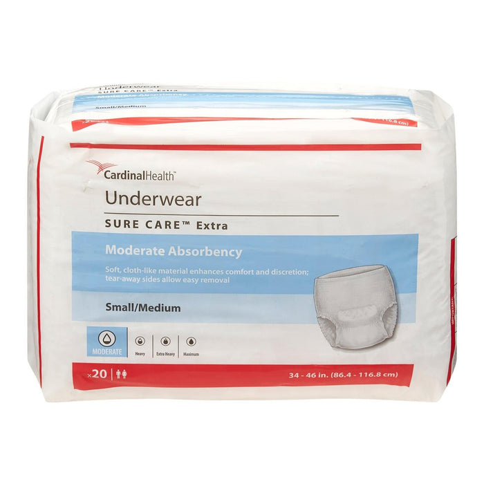 Cardinal Health Sure Care Extra Protective Underwear, Moderate - 1840A-Pack - LL Medico