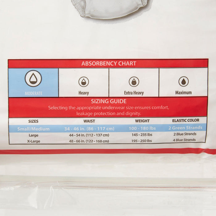 Cardinal Health Sure Care Extra Protective Underwear, Moderate - 1840A-Pack - LL Medico