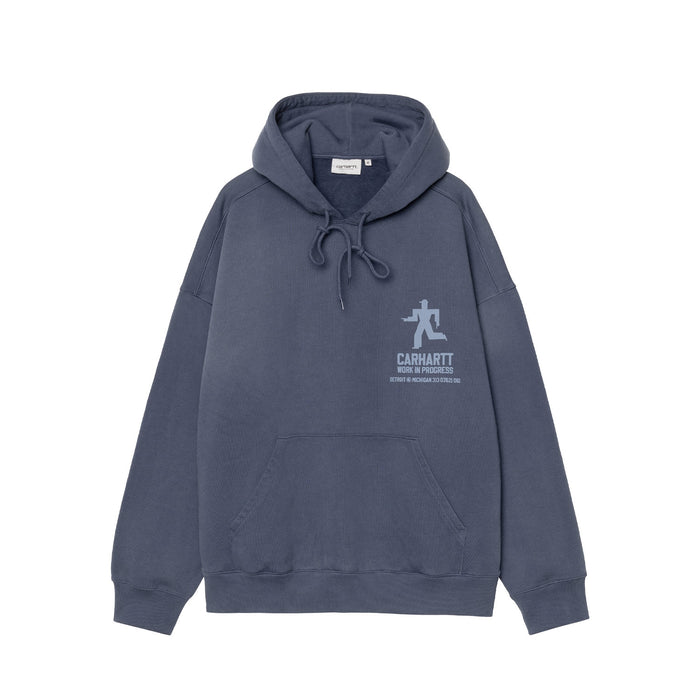Carhartt WIP HOODED DISTANCE SWEATSHIRT, Jupiter Stone Dyed