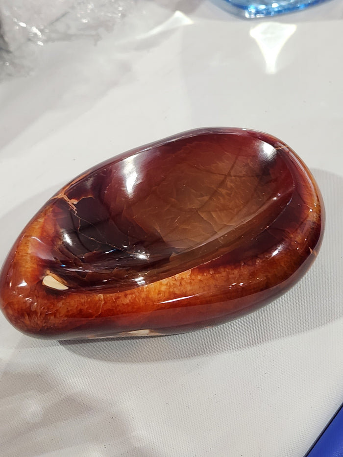 Carnelian Handmade Bowl: A Unique Blend of Beauty, Spirituality, and Functionality | Reiki/Chakra/Healing/Energy | Home Decor - Shwasam