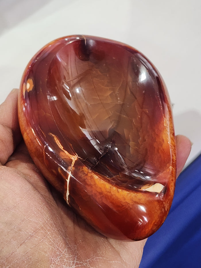 Carnelian Handmade Bowl: A Unique Blend of Beauty, Spirituality, and Functionality | Reiki/Chakra/Healing/Energy | Home Decor - Shwasam