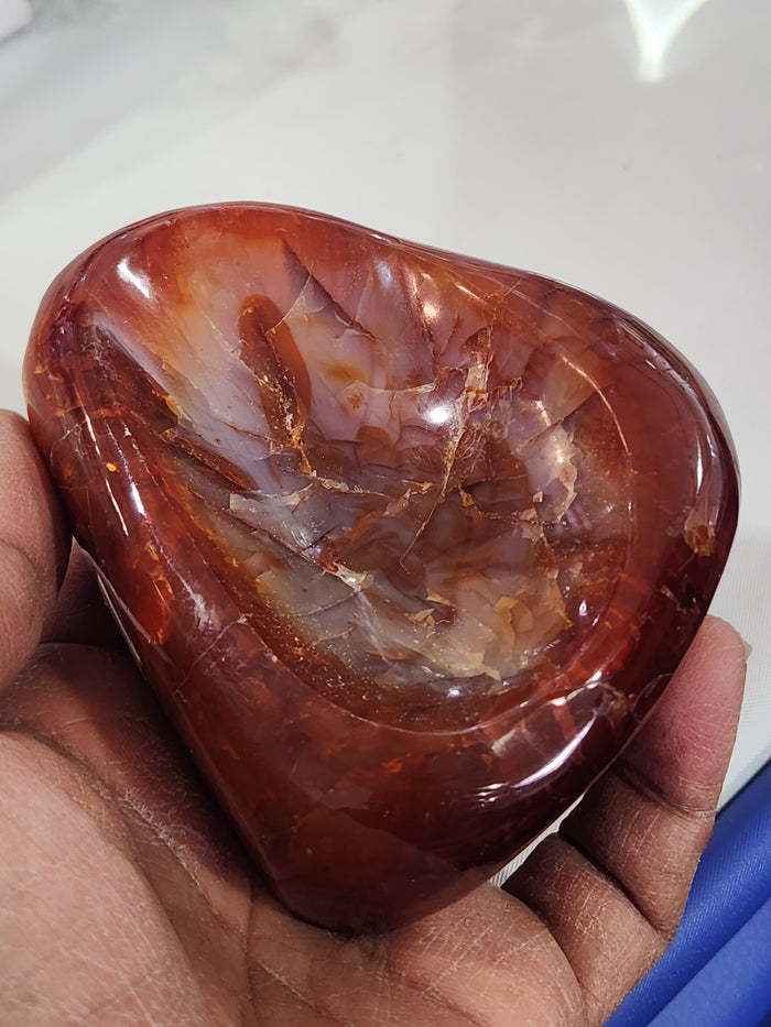 Carnelian Handmade Bowl: Elevate Your Space with Beauty and Positive Energy | Reiki/Chakra/Healing | Home Decor - Shwasam
