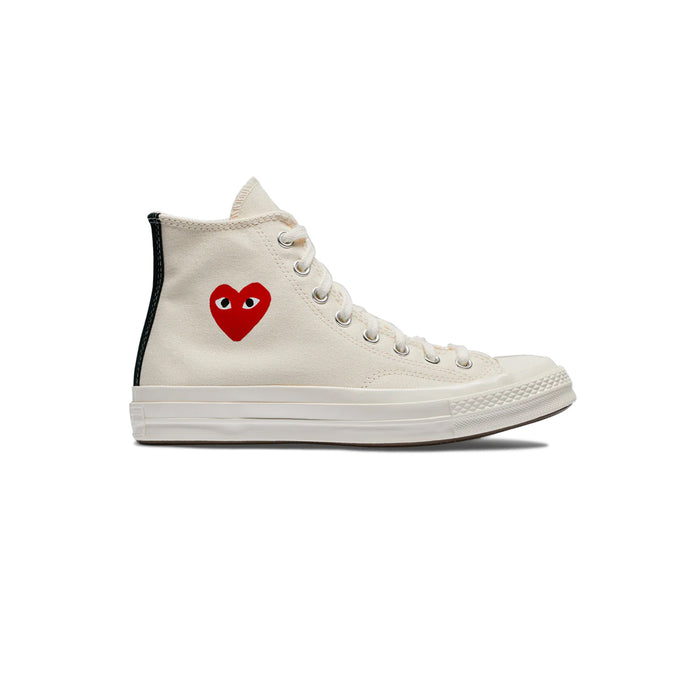 CDG Play Converse CHUCK 70 HI, Milk