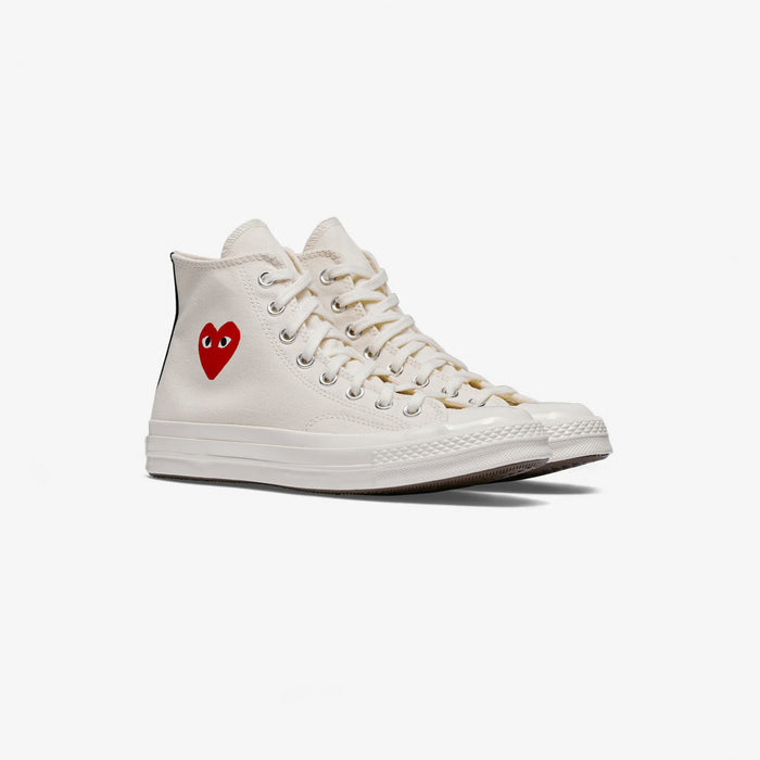 CDG Play Converse CHUCK 70 HI, Milk