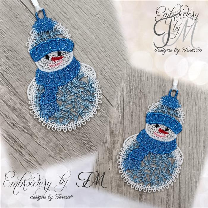 Christmas snowman large set / 4x4 hoop / two variations