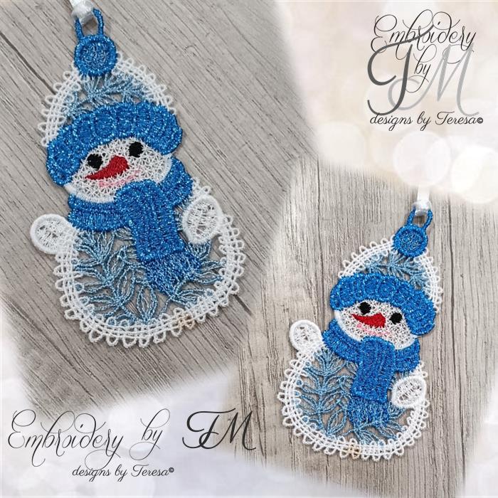 Christmas snowman large set / 4x4 hoop / two variations