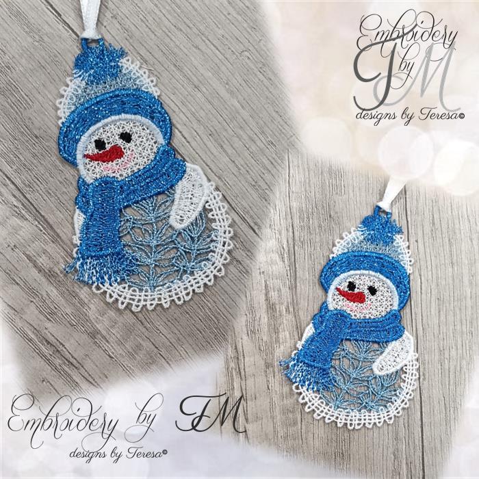 Christmas snowman large set / 4x4 hoop / two variations