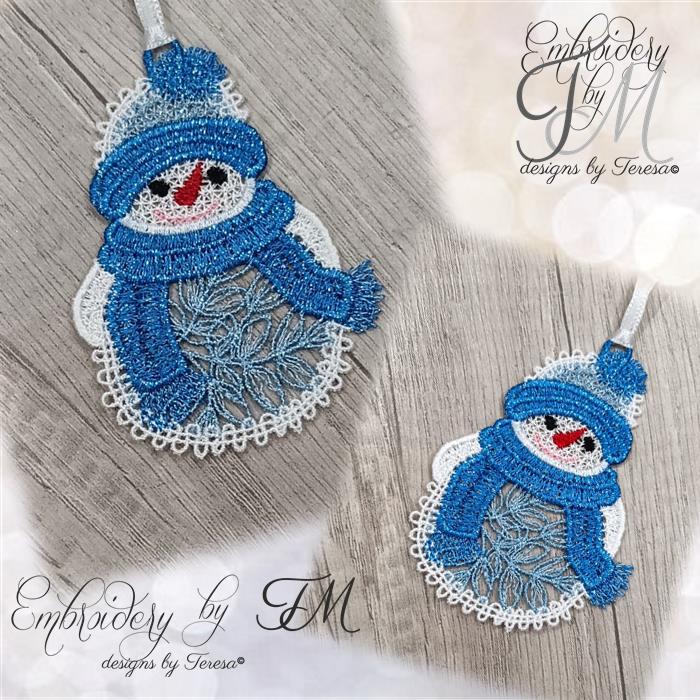 Christmas snowman large set / 4x4 hoop / two variations