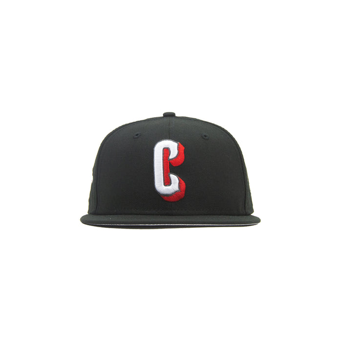 Cincinnati Reds C Font Fitted Cap (Black)