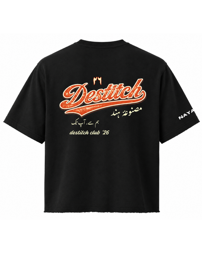Club '26 Black Cropped Tee