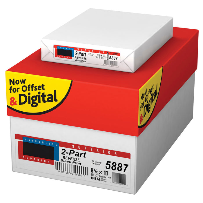 Collated 2 Part NCR Carbonless Paper - 8.5 x 11 - (White & Yellow)