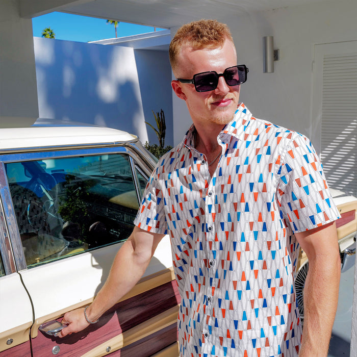 Cotton Mod Shirt - Lava Lamp White