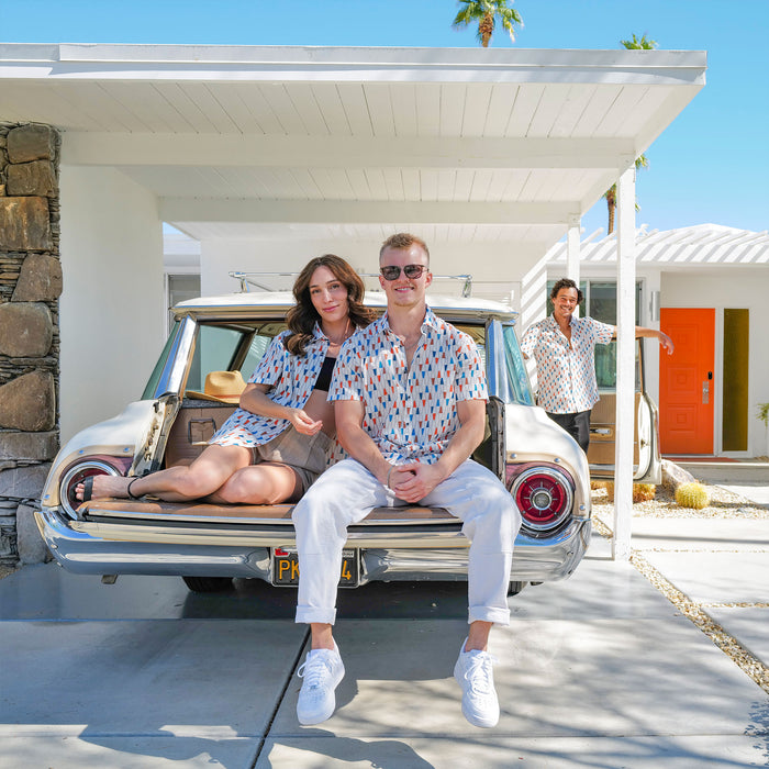 Cotton Mod Shirt - Lava Lamp White