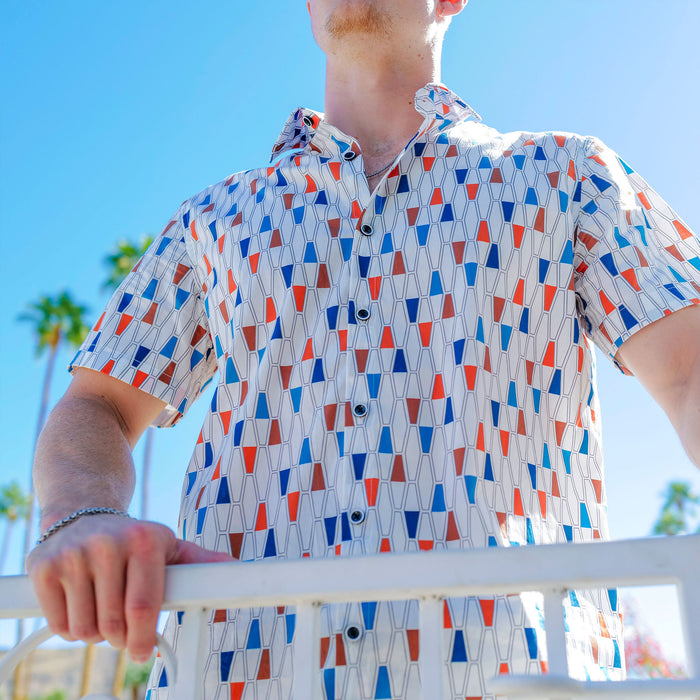 Cotton Mod Shirt - Lava Lamp White