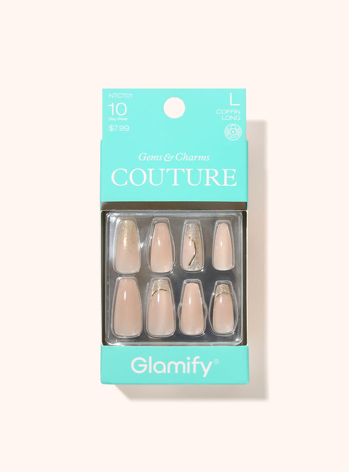 Couture Press On Nails - ntct-01-coffin-long