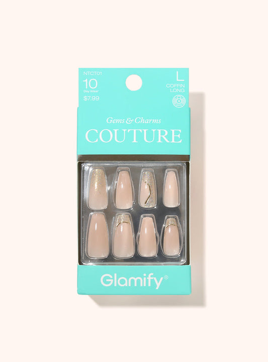 Couture Press On Nails - ntct-01-coffin-long
