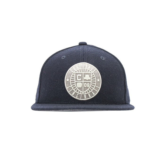 Crest Wool Fitted Cap (Navy)