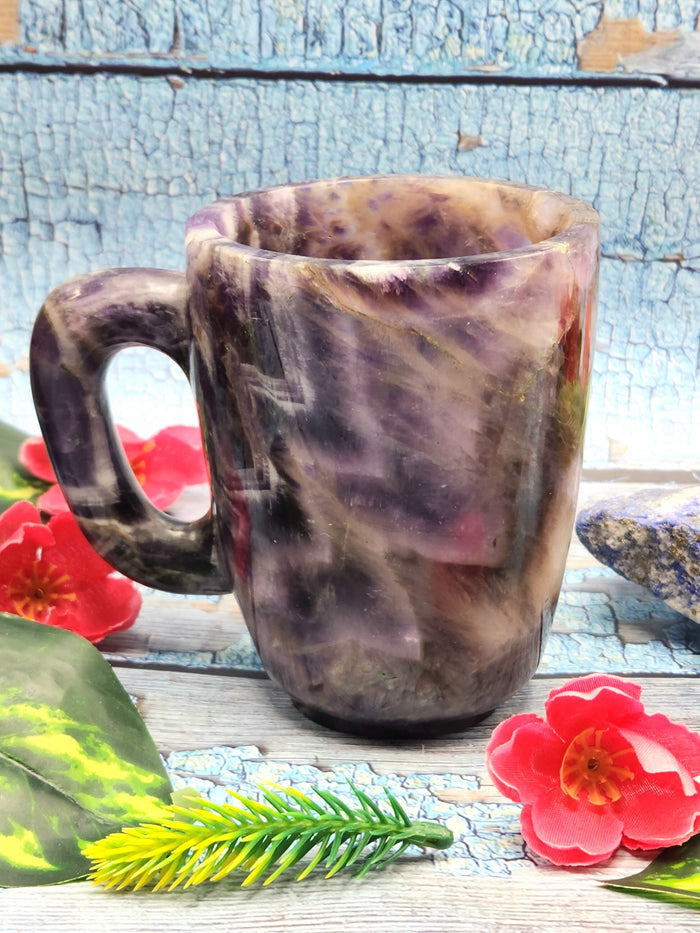 Crystal Gifts - Chevron Amethyst Tea Cup - ONLY 1 Cup