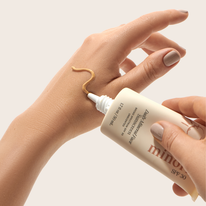 Minori-Daily Mineral Sunscreen Broad Spectrum Spf 30-Sun Care-MinoriSunscreenHandSwatch-The Detox Market |