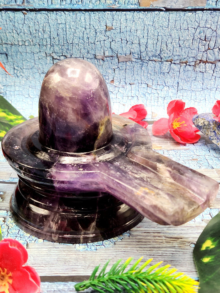 Dark Amethyst Lingam/Shivling - Energy/Reiki/Crystal Healing - 6 inches length and 1.02 kgs (2.24 lb)
