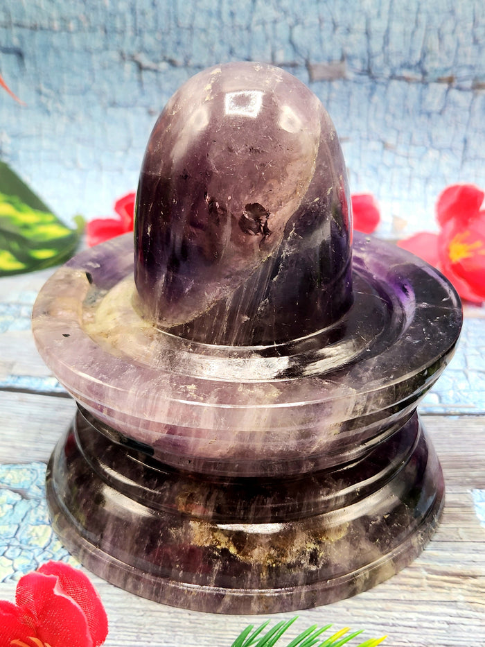Dark Amethyst Lingam/Shivling - Energy/Reiki/Crystal Healing - 6 inches length and 1.02 kgs (2.24 lb)