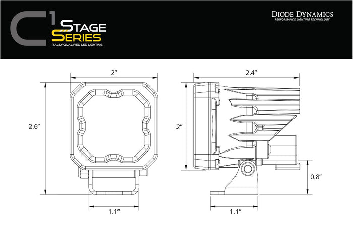 Diode Dynamics SSC1 SAE/Fog LED Pod (Pair)
