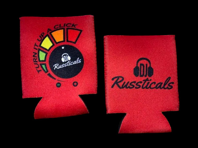 DJ Russticals "TURN IT UP A CLICK" KOOZIE