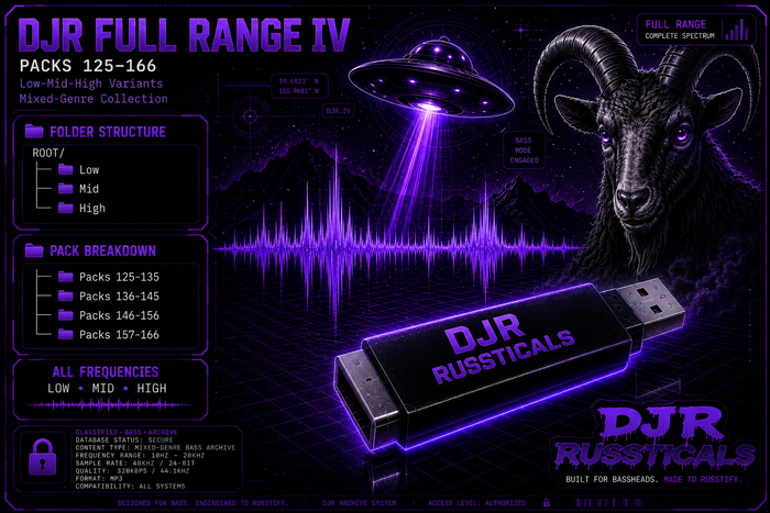 FULL-RANGE #4 Packs 125–166 (low mid high) / No Lanyard