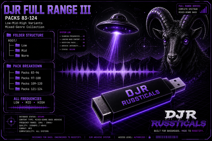 FULL-RANGE #3 Packs 83–124 (low mid high) / No Lanyard