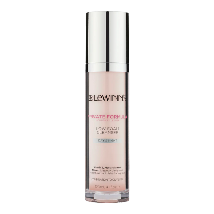 Dr. Lewinn’s Low Foam Cleanser with Vitamin E, Aloe & botanicals for day & night use on oily to combination skin