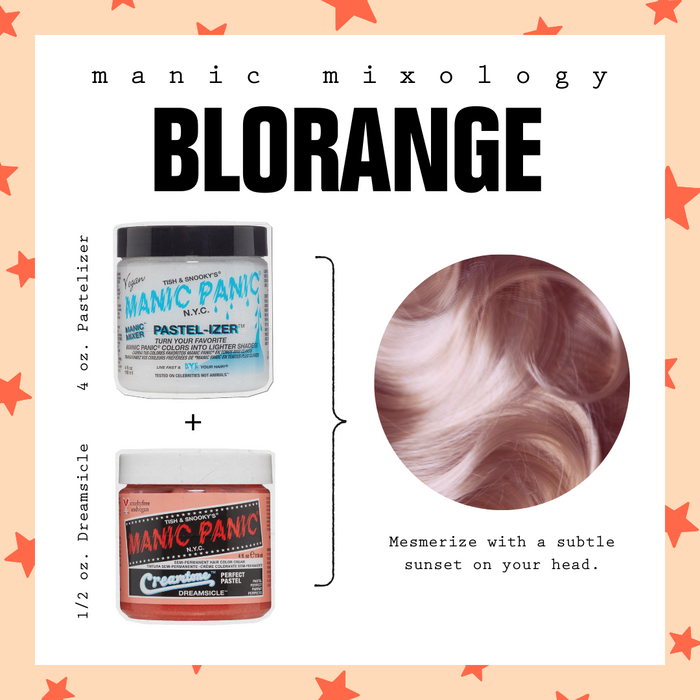 Mixology recipe for Blorange using Manic Panic Dreamsicle and pastelizer