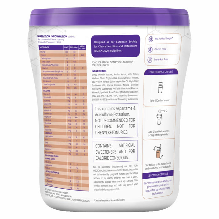 Dr.Reddys Celevida Liv | Nutrition Drink for liver health | Chocolate Flavour- 400g